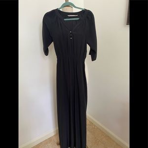 Cynthia Vincent Black silk maxi dress size 4